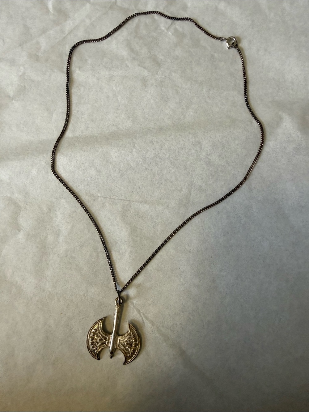 Gold Double-Headed Axe Pendant Necklace - Women Jewelry